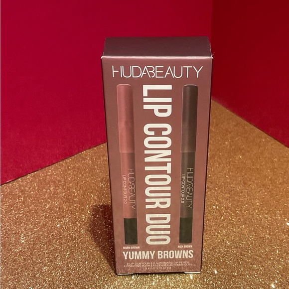 Huda Beauty Bombshell Lip Duo 💕 YUMMY BROWNS - Picture 1 of 7